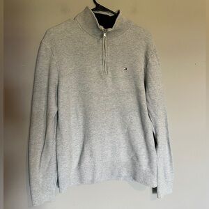 Tommy Hilfiger Gray Zip Up Sweater Size Large